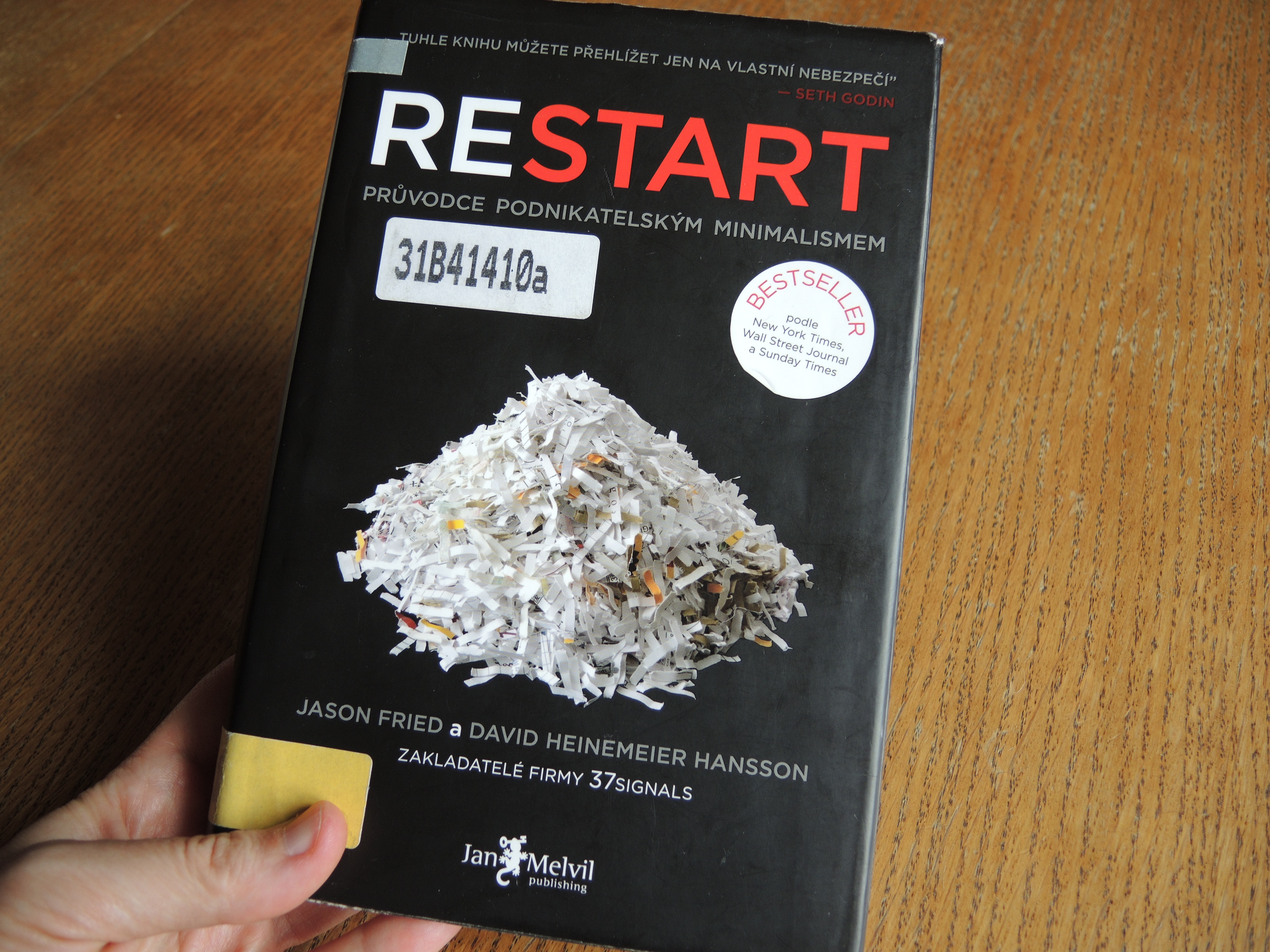 podnikatelský minimalismus, restart, Marcela Sobotová, Jason Fried, David Heinemeier Hansson, Jan Melvil Publishing, 37 signals